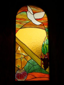 Rochegude - stained glass window chapel