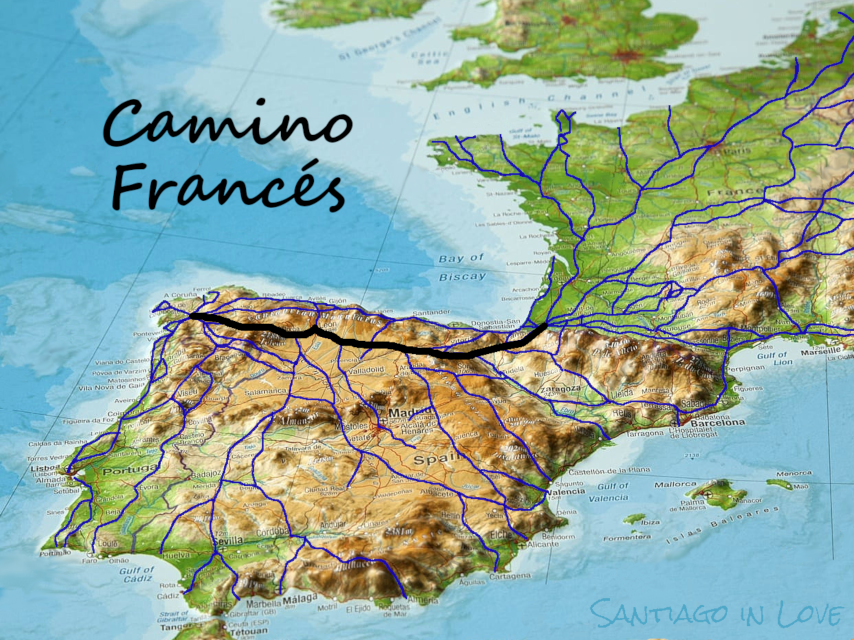 Itineraires - Espagne - Camino Frances - Santiago in Love CC BY-NC-SA
