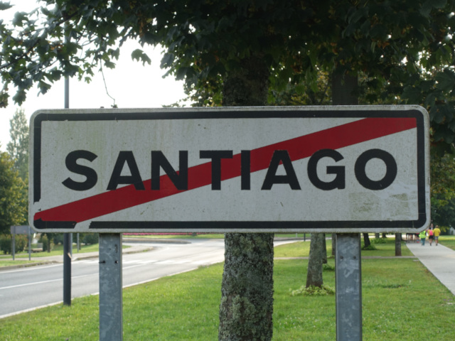 Panneau de sortie Santiago de Compostela - santiagoinlove.com